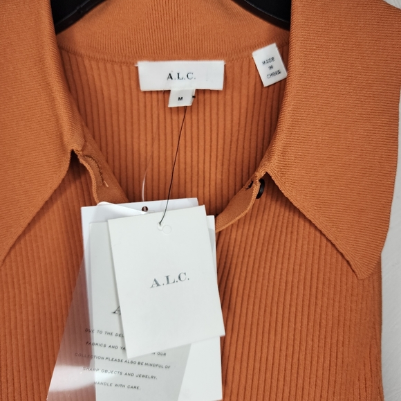 New A.L.C.Asher cropped ribbed-knit top size M - Picture 4 of 6